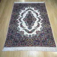 قالیچه کرمان کرم کف ساده