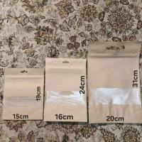 پاکت زیپ دار و پنجره دار(کرافت)