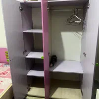 تخت و کمد و پاتختی یک نفره صورتی|تخت و سرویس خواب|تهران, اسکندری|دیوار