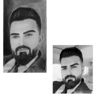 طراحی چهره عزیزانتون به سبک سیاه‌قلم|تابلو، نقاشی، عکس|رشت, پارک شهر|دیوار