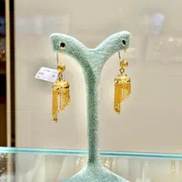 گوشواره لوستری طلا|جواهرات|بندرعباس, |دیوار