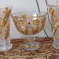 سه تیکه گلدون وآجیل خوری جنس چک