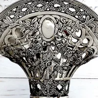 سبد سیلورپلیت نقش برجسته (نوربلین گل برجسته)|صنایع دستی و سایر لوازم تزئینی|تهران, قیطریه|دیوار