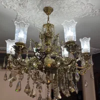 لوستر برنجی ۶ و ۴شعله