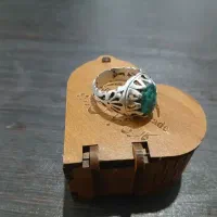 انگشتر نقره فیروزه بارکاب دست ساز قدیمی|جواهرات|لاهیجان, کوی آزادگان|دیوار