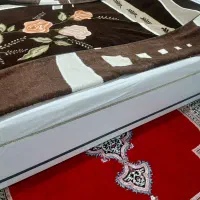 تخت خواب دونفره سفید مشکی|تخت و سرویس خواب|خرمآباد, |دیوار