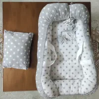 ست تشک گاردار و بالش نوزادی در حد نو