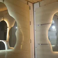 آینه دفرمه گرد مستطیل بیضی بک لایت