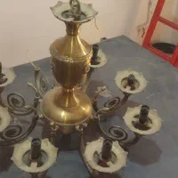 دوعدد لوستر قدیمی برنز|لوستر و چراغ آویز|محمدیه-قزوین, |دیوار