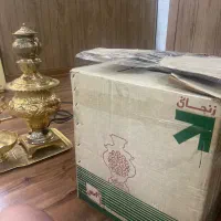 سماور برنجی برقی زنجانی نو با کارتن|سماور، چایساز، قهوهساز|اصفهان, چرخاب|دیوار