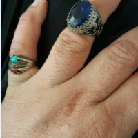 دوتا انگشتر یکی نقره یکی رنگ ثابت|جواهرات|مبارکه, |دیوار