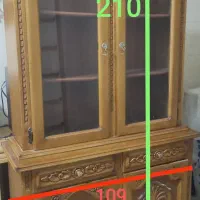 *بوفه ویترین چوبی خالص*