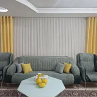 پرده پلیسه با دستک مخمل