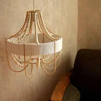 لوستر وآباژور رافیا ومکرومه