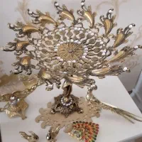 میوه خوری .خروس .شکلات خوری .طاووس برنز