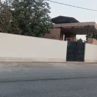 زمین باغچه چهار دیواری با سه درخت گردوی کهن