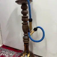 قلیون تنه چوبی و برنجی