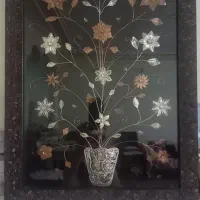 قاب گل مسی روکش نقره کار تمیز وشیک قیمت مناسب|تابلو، نقاشی، عکس|اصفهان, شهریار|دیوار