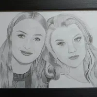 نقاشی چهره|تابلو، نقاشی، عکس|قم, میدان نو|دیوار