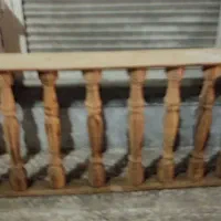 3زوار خام درب و 12پایه نرده چوبی خام