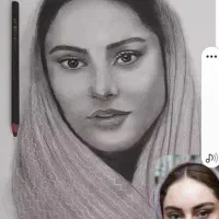 طراحی چهره سیاه قلم|تابلو، نقاشی، عکس|بروجرد, |دیوار
