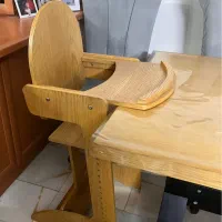 صندلی غذای چوبی کودک|تخت و صندلی بچه|تهران, گلستان (شهرک راه آهن)|دیوار