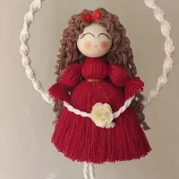 گیفت عروسک مکرومه