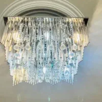 لوستر کنترلی خارجی کریستالی|لوستر و چراغ آویز|تهران, دبستان|دیوار