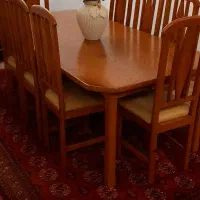 میز نهار خوری ۸ نفره تمام چوب