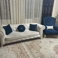 مبلمان ۷نفره چسترهمراه جلو مبلی ومیزنهارخوری ۷نفره|مبلمان خانگی و میز عسلی|اندیشه, اندیشه فاز ۳|دیوار