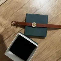 دستبند چرم و طلا