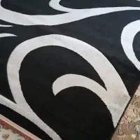 گلیم سفید مشکی 9 متری