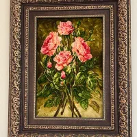 تابلو فرش تبریزی تمام ابریشم زینتی