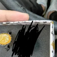 انگشتر نقره رکاب نیزه ای با نوشته یا زهرا