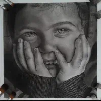 طراحی چهره سیاه قلم