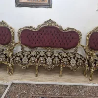 مبل سلطنتی ۹ نفره  با میز نهارخوری ۸کاملا سالم