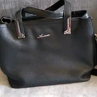 کیف مشکی چرم اصل درحدنو