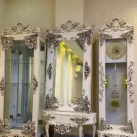 ست سه تکه اینه کنسول سلطنتی ساعت و بوفه در حد نوو