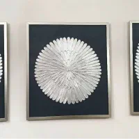 تابلو دکوراتیو روکش نقره سه عددی بی نظیر