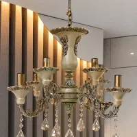 دوتا لوستر برنجی ۸شعله
