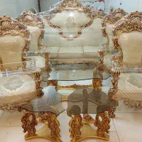 مبل سلطنتی مدل پنجه شیری همراه با جلو مبلی عسلی|مبلمان خانگی و میز عسلی|تبریز, |دیوار