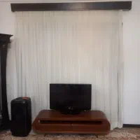 پرده حریر به همراه زیر پرده و قاب و میله