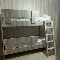 تخت دو طبقه وکیوم حفاظ نردبان فلزی شرکتی|تخت و سرویس خواب|الوند, |دیوار