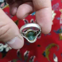 انگشتر نقره زمردمعدنی وفیروزه|جواهرات|قرچک, زیبا شهر|دیوار