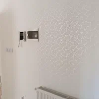 نقاشی ساختمان طرح کاغذدیواری بارنگ اکریلیک|خدمات پیشه و مهارت|اردبیل, |دیوار