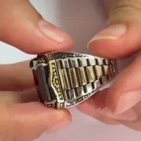 انگشتر نقره مردانه مدل‌رولکسی