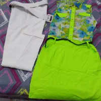 شلوار کرم مجلسی با پیراهن حلقه‌ای