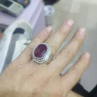فروش انگشتر یاقوت طبیعی رکاب دست درشت و وزن بالا