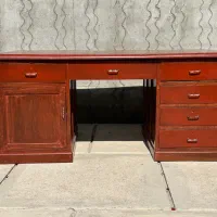 میز سه تیکه تمام چوب محکم و قدیمی|مبلمان اداری|هریس, |دیوار