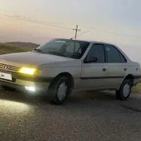 پژو ۴۰۵ رنگ‌ بژ سالم  سقف ستون بی ر